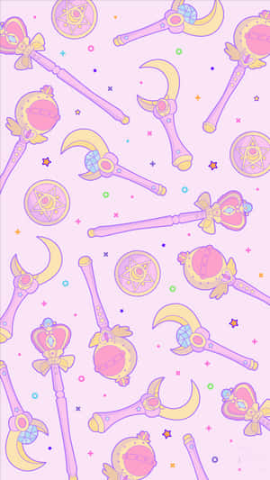 Get Ready To Save The World With The Iconic Sailor Moon Pattern Wallpaper