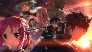 Get Ready To Step Into A World Of Fantasy With Sword Art Online Characters! Wallpaper