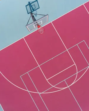 Get Ready To Take On The Competition In Style With A Pink Basketball Wallpaper