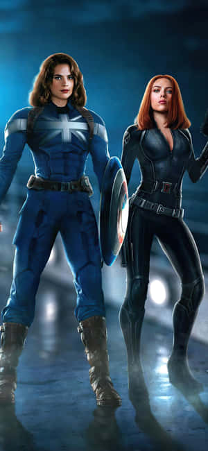 Get The Essentric Look With The Black Widow Iphone Wallpaper