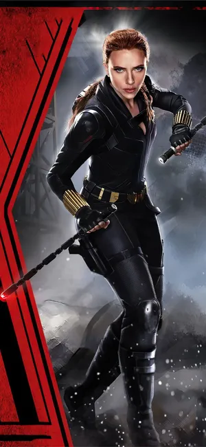 Get The New Black Widow Iphone For The Ultimate Cinematic Experience. Wallpaper