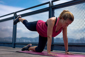 Getting Creative With Fitness! One-legged Plank Yoga Wallpaper