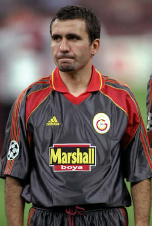 Gheorghe Hagi Wearing Galatasaray Fc Uniform Wallpaper