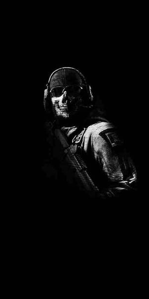 Ghost Of Duty - Monochrome War Scene In Call Of Duty Mobile Game Wallpaper