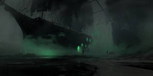 Ghost Ship Green Spirit Wallpaper