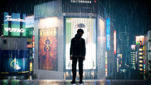 Ghostwire Tokyo Akito Raining Wallpaper