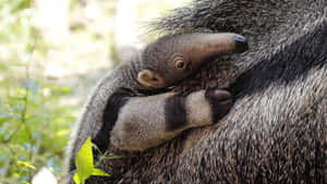 Giant Anteater Cuddling Wallpaper