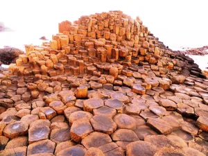 Giant's Causeway Orange Rocks Wallpaper