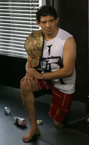 Gilbert Melendez Strikeforce Lightweight Champion Kneel Wallpaper