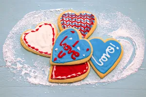 Gingerbread Heart Cookies Wallpaper