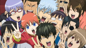 Gintama Characters In Funny Pose Wallpaper