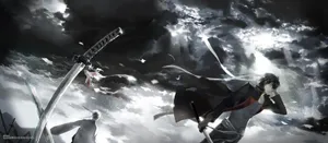 Gintama Shinsuke Takasugi At Battlefield Wallpaper