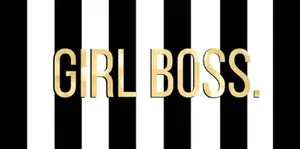 Girl Boss In Stripe Pattern Wallpaper