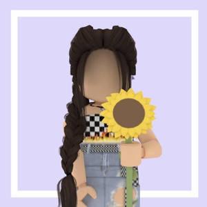 Girl Roblox Character With Sunflower Wallpaper