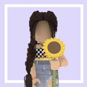 Girl Roblox Character With Sunflower Wallpaper