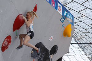 Girl Sport Climbing Indoor Wallpaper