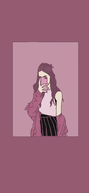 Girl Taking A Picture For Girls Wallpaper