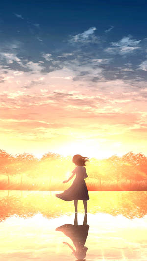 Girl Watching Sunset 4k Hd Mobile Wallpaper