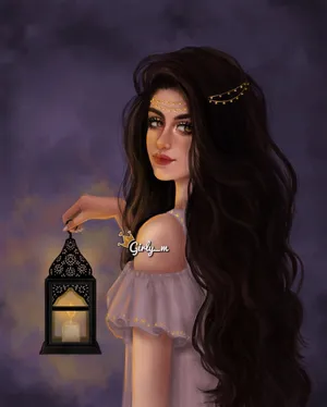 Girl With Lamp Instagram Profile Wallpaper