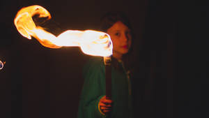 Girl With Torch In Libya Wallpaper