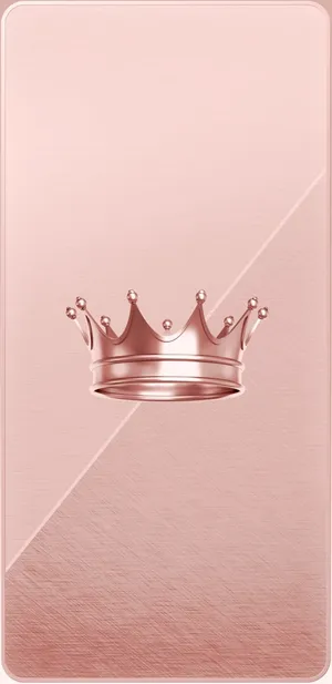 Girly Pink Gold Crown Wallpaper