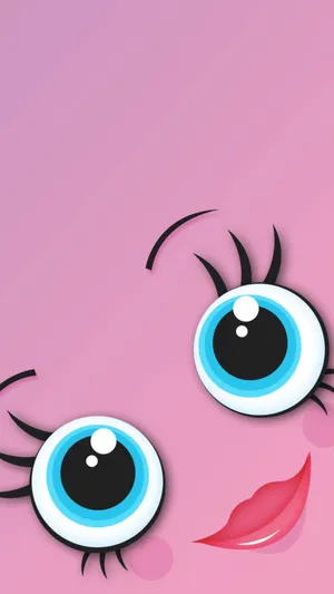 Girly Tumblr Big Blue Eyes Wallpaper