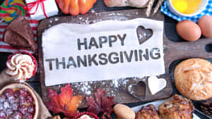 Give Thanks At The Thanksgiving Table Wallpaper