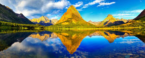 Glacier National Park In Montana - A Reflection Of Nature’s Beauty Wallpaper