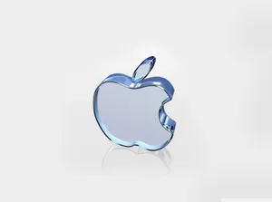 Glass Apple Logo 4k Wallpaper