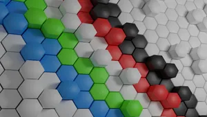 Glimpse Of An Endless Hexagonal Pattern Wallpaper
