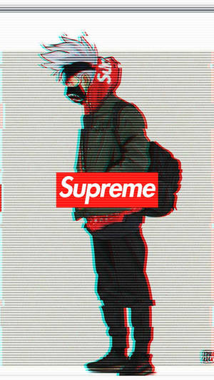 Glitch Effect On Kakashi Hatake Supreme Wallpaper