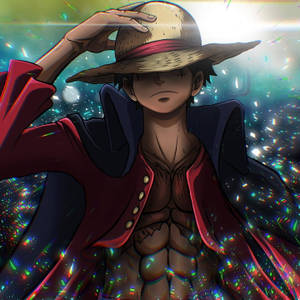 Glitchcore Luffy Aesthetic Wallpaper