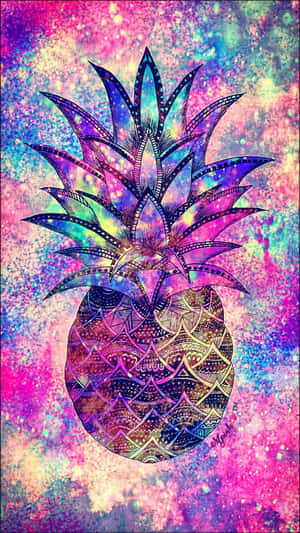Glitter Galaxy Pineapple Wallpaper