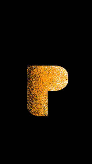 Glittering P Letter Wallpaper