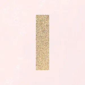 Glittery Gold Letter I Wallpaper