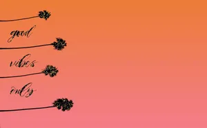 Glittery Good Vibe Sunset Wallpaper