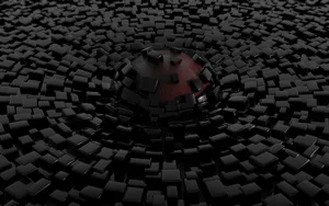 Glossy Moving Boxes Black 3d Wallpaper