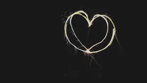 Glow In The Dark Heart Flashlight Wallpaper