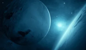 Glowing Blue Planet Wallpaper