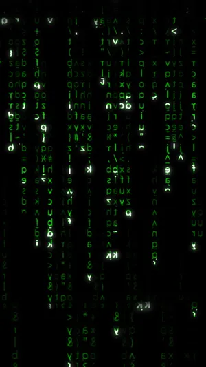 Glowing Matrix Code Rain Hacking Android Wallpaper
