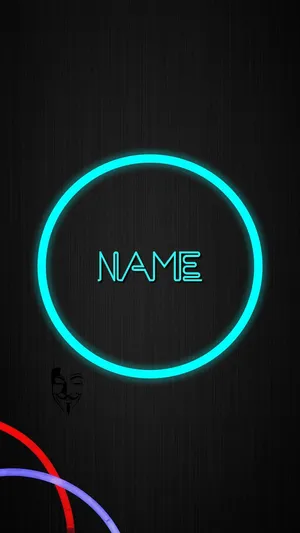 Glowing Mint Blue Name Wallpaper