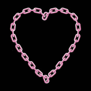 Glowing Neon Heart With Binary Code Background Wallpaper