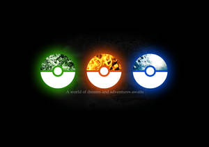 Glowing Pokemon Pokeball Wallpaper