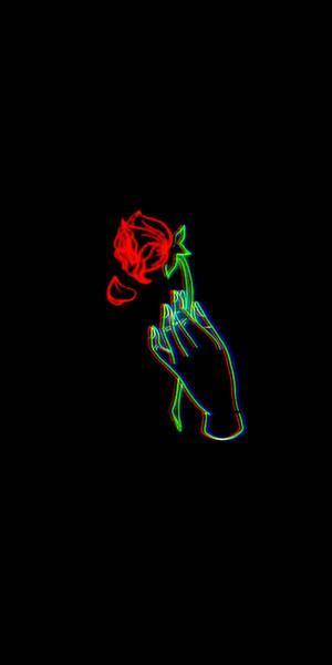 Glowing Rose Flower Mobile Wallpaper