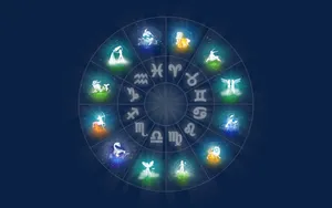 Glowing Zodiac Signs Light Wallpaper