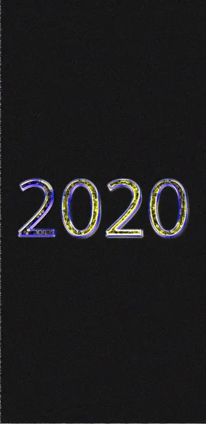 Glowing2020 Text Black Background Wallpaper