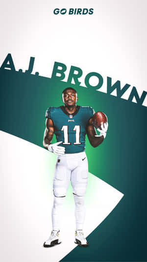 Go Birds Promo Number 11 Aj Brown Wallpaper