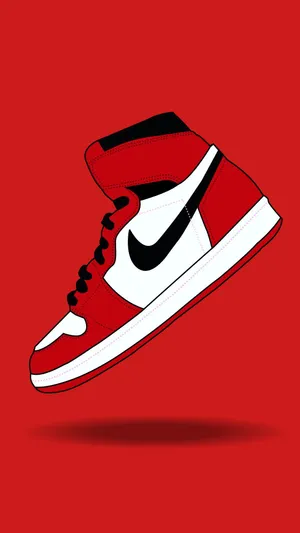 Go Bold With Red Jordan Wallpaper