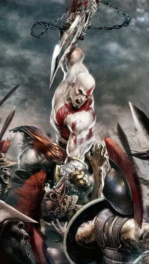 God Of War Iii Kratos Mobile Edit Wallpaper