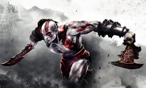 God Of War Iii Kratos Running Wallpaper